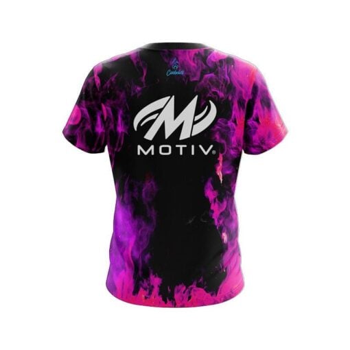 Motiv Pink Flame CoolWick Bowling Jersey - Image 2