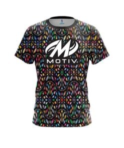 Motiv Kaleidoscope Black CoolWick Bowling Jersey