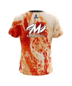 Alternative view of Motiv Marble Orange CoolWick Bowling Jersey