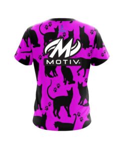 Alternative view of Motiv Pink Black Cat CoolWick Bowling Jersey