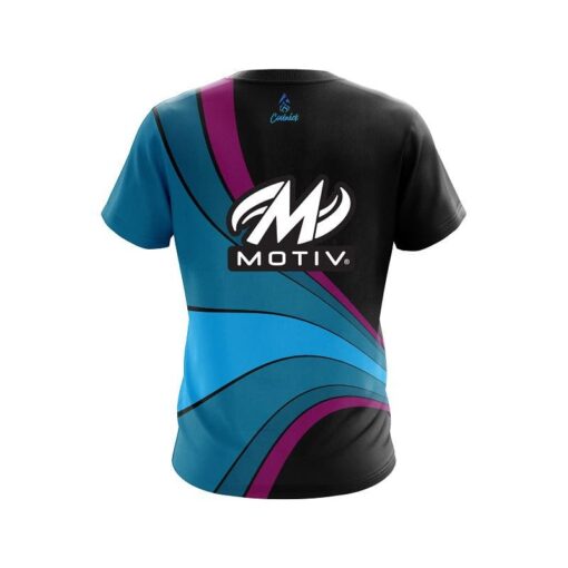Motiv Retro Swirl CoolWick Bowling Jersey - Image 2