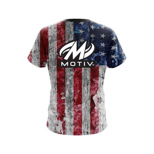 Motiv USA Rustic Flag CoolWick Bowling Jersey - Image 2