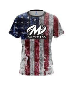 Motiv USA Rustic Flag CoolWick Bowling Jersey