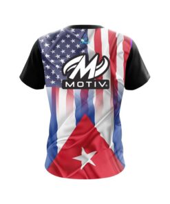 Alternative view of Motiv USA Cuban Flag CoolWick Bowling Jersey