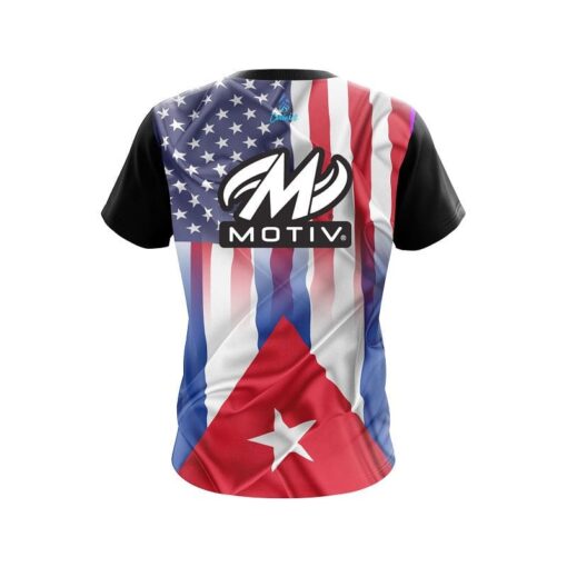 Motiv USA Cuban Flag CoolWick Bowling Jersey - Image 2