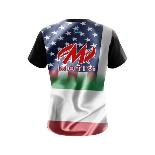 Motiv USA Italian Flag CoolWick Bowling Jersey - Image 2