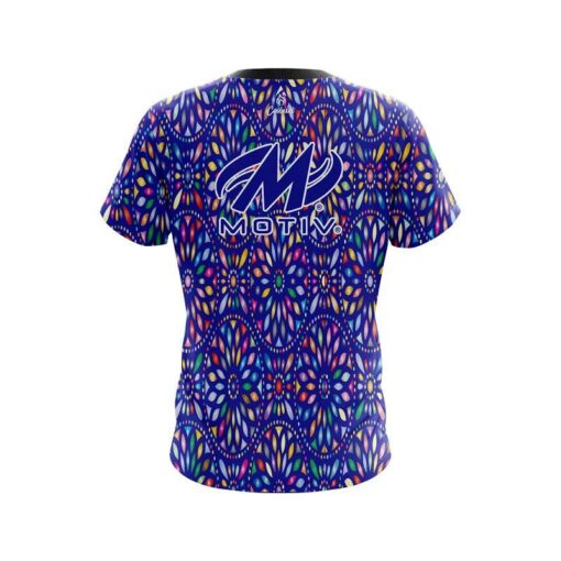 Motiv Kaleidoscope Blue CoolWick Bowling Jersey - Image 2