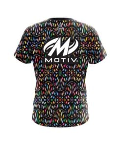 Alternative view of Motiv Kaleidoscope Black CoolWick Bowling Jersey