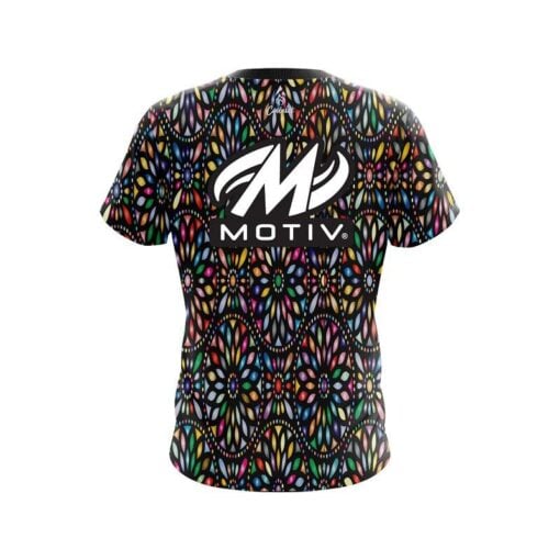 Motiv Kaleidoscope Black CoolWick Bowling Jersey - Image 2