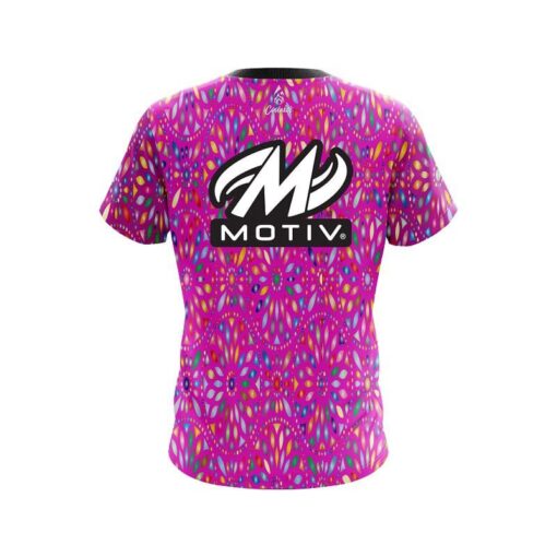 Motiv Kaleidoscope Pink CoolWick Bowling Jersey - Image 2