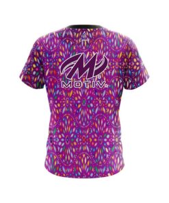 Alternative view of Motiv Kaleidoscope Purple CoolWick Bowling Jersey