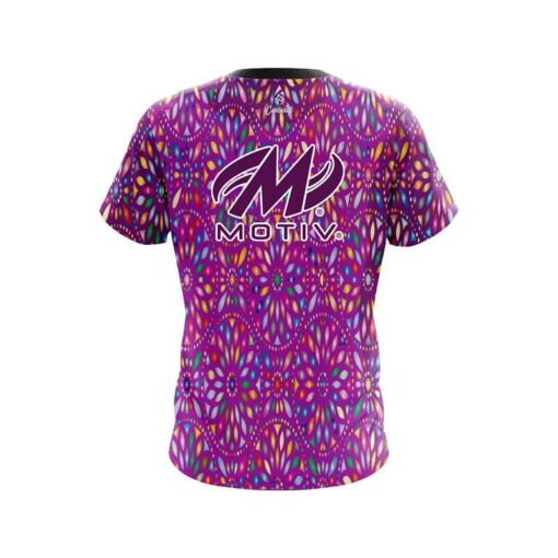 Motiv Kaleidoscope Purple CoolWick Bowling Jersey - Image 2