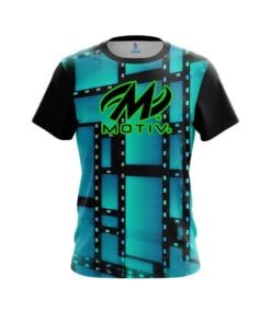 Motiv Movie Reel Aqua CoolWick Bowling Jersey