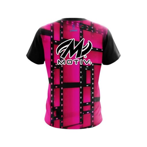 Motiv Movie Reel Pink CoolWick Bowling Jersey - Image 2