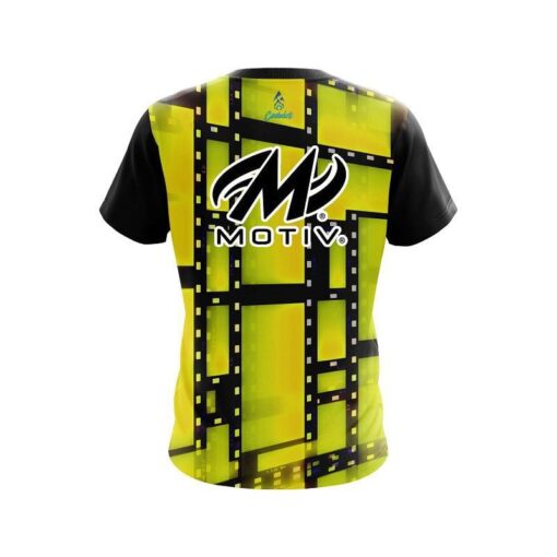 Motiv Movie Reel Yellow CoolWick Bowling Jersey - Image 2
