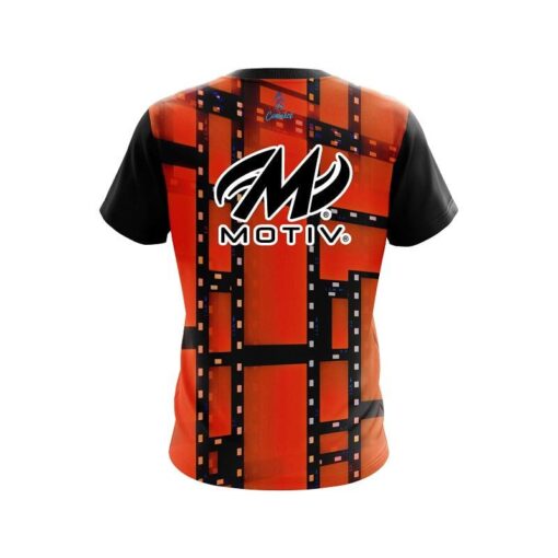 Motiv Movie Reel Orange CoolWick Bowling Jersey - Image 2