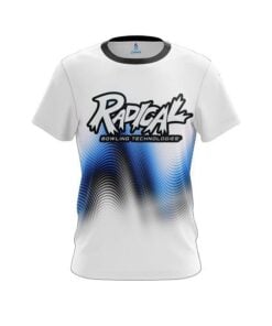 Radical Blue Print CoolWick Bowling Jersey