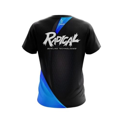 Radical Carbon Blue Swirl CoolWick Bowling Jersey - Image 2