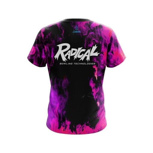 Radical Pink Flame CoolWick Bowling Jersey - Image 2