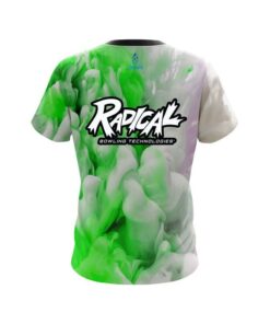 Alternative view of Radical Green Clouds CoolWick Bowling Jersey
