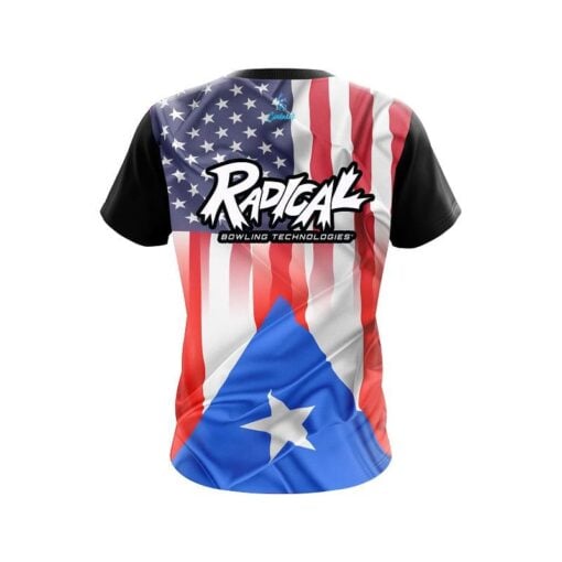 Radical USA Puerto Rico Flag CoolWick Bowling Jersey - Image 2