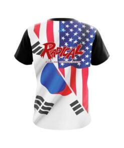 Alternative view of Radical USA South Korea Flag CoolWick Bowling Jersey