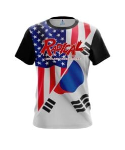 Radical USA South Korea Flag CoolWick Bowling Jersey