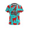 Roto Grip Aqua Red Cat CoolWick Bowling Jersey
