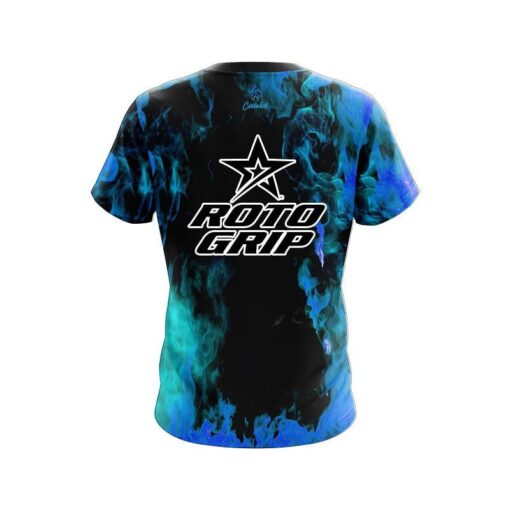 Roto Grip Blue Flame CoolWick Bowling Jersey - Image 2