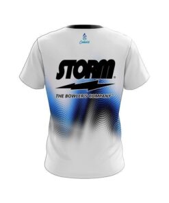 Alternative view of Storm Blue Print CoolWick Bowling Jersey