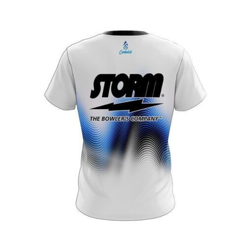 Storm Blue Print CoolWick Bowling Jersey - Image 2