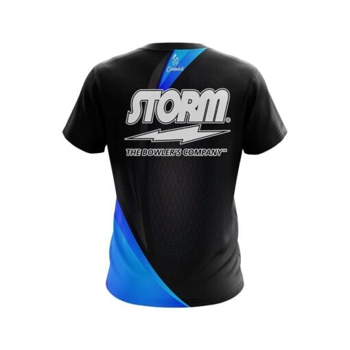 Storm Carbon Blue Swirl CoolWick Bowling Jersey - Image 2
