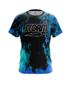 Storm Blue Flame CoolWick Bowling Jersey