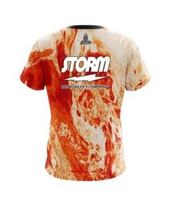 Alternative view of Storm Marble Orange CoolWick Bowling Jersey