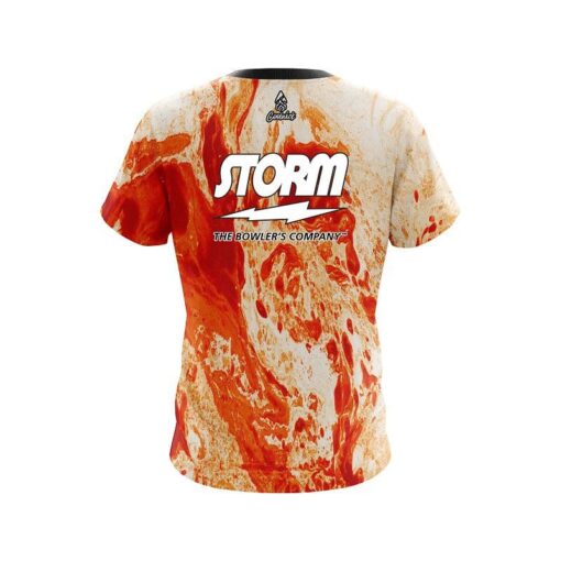 Storm Marble Orange CoolWick Bowling Jersey - Image 2