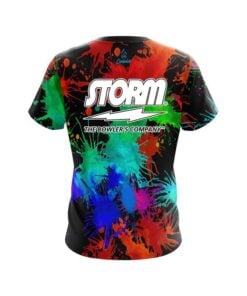 Alternative view of Storm Paint Splatter CoolWick Bowling Jersey