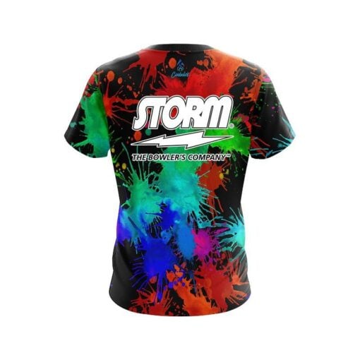 Storm Paint Splatter CoolWick Bowling Jersey - Image 2
