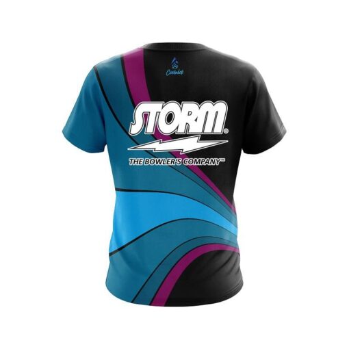 Storm Retro Swirl CoolWick Bowling Jersey - Image 2