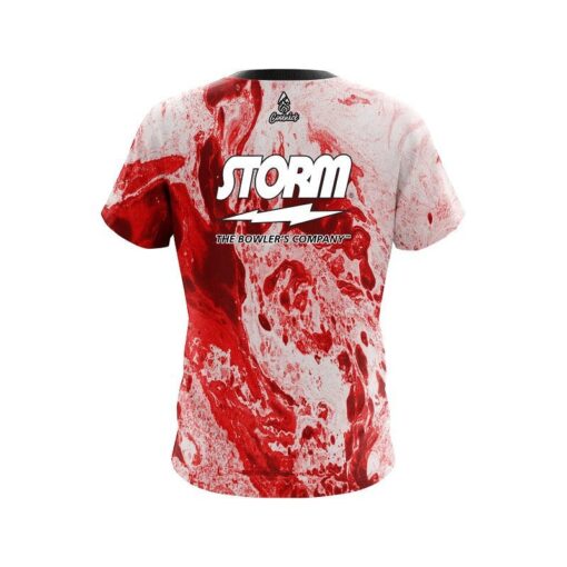 Storm Marble Red CoolWick Bowling Jersey - Image 2