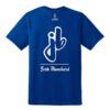 Josh Blanchard Men's 50/50 Bowling T-Shirt Royal Blue White - Image 2