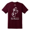Josh Blanchard Men's 50/50 Bowling T-Shirt Maroon White - Image 2