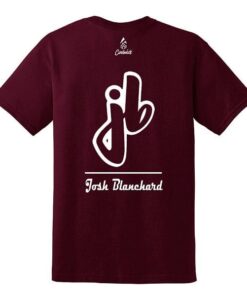 Alternative view of Josh Blanchard Men's 50/50 Bowling T-Shirt Maroon White