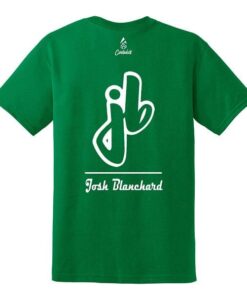 Alternative view of Josh Blanchard Men's 50/50 Bowling T-Shirt Kelly Green White