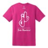 Josh Blanchard Men's 50/50 Bowling T-Shirt Pink White - Image 2