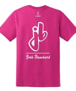 Alternative view of Josh Blanchard Men's 50/50 Bowling T-Shirt Pink White