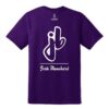 Josh Blanchard Men's 50/50 Bowling T-Shirt Purple White - Image 2