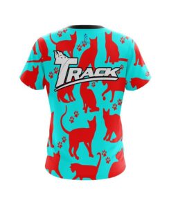 Alternative view of Track Aqua Red Cat CoolWick Bowling Jersey