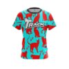 Track Aqua Red Cat CoolWick Bowling Jersey
