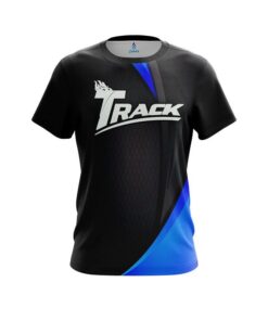 Track Carbon Blue Swirl CoolWick Bowling Jersey