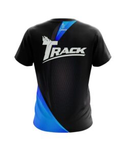 Alternative view of Track Carbon Blue Swirl CoolWick Bowling Jersey